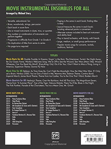Movie Trios for All: Trombone, Baritone B.C., Bassoon, Tuba (For All Series)