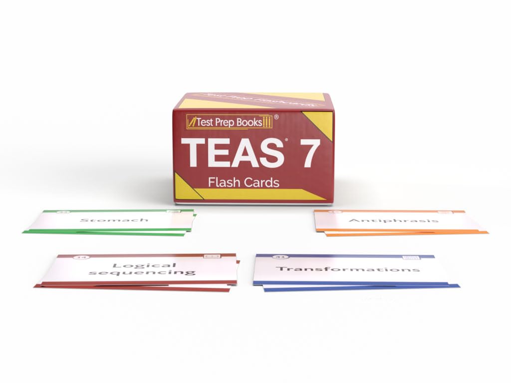 ATI TEAS 7 Study Cards: TEAS Prep 2026-2027 with Practice Test Questions for the Test of Essential Academic Skills [Updated for the 7th Edition]
