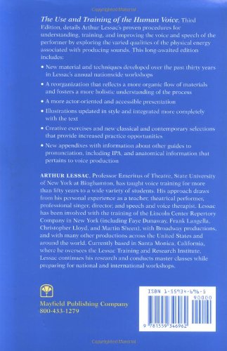 The Use and Training of the Human Voice: A Bio-Dynamic Approach to Vocal Life