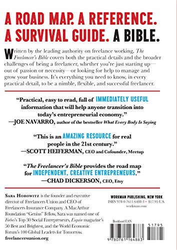 The Freelancer's Bible: Everything You Need to Know to Have the Career of Your Dreams-On Your Terms — back cover