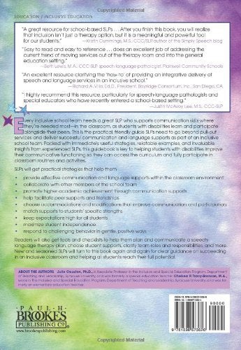 The Speech-Language Pathologist's Handbook for Inclusive School Practice
