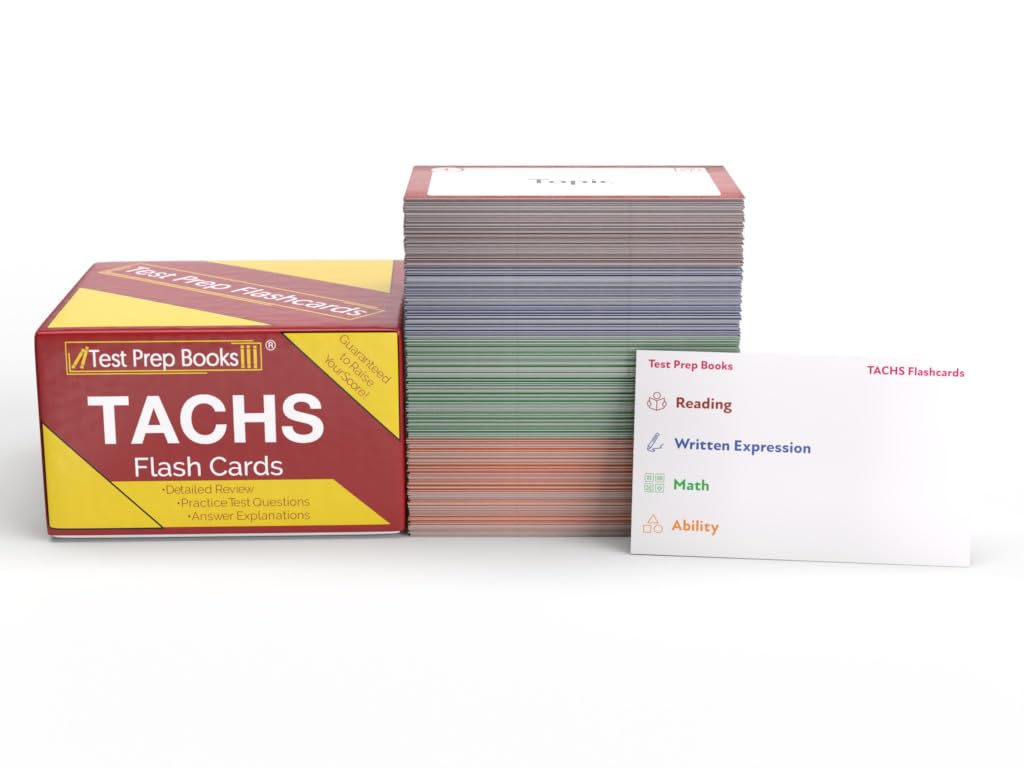 TACHS Prep Study Cards 2025-2026: TACHS Exam Review and Practice Test Questions [Full Color Cards]