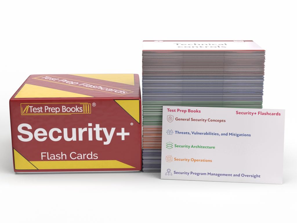 Security+ Study Cards 2026-2027: Exam Prep and Practice Test Questions for the CompTIA Security Plus Exam SY0-701 [Full Color Cards]