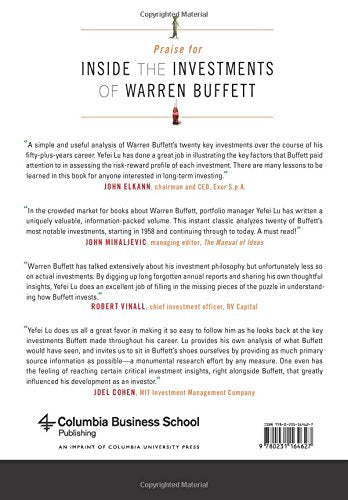 Inside the Investments of Warren Buffett: Twenty Cases (Columbia Business School Publishing) — back cover