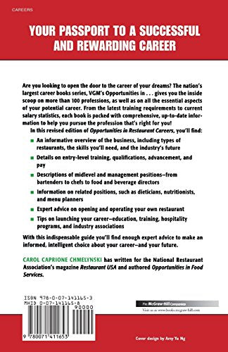 Opportunities in Restaurant Careers (Opportunities inSeries)