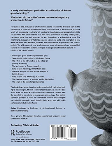 The Science and Archaeology of Materials: An Investigation of Inorganic Materials