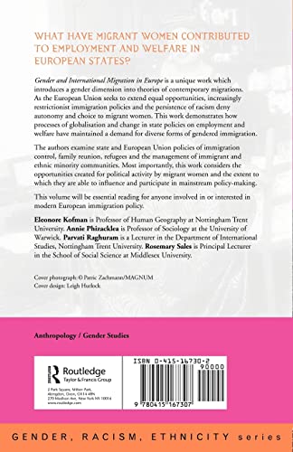 Gender and International Migration in Europe (Gender, Racism, Ethnicity)