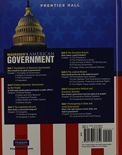 Magruders American Government 2011, Student Edition, Grade 11/12