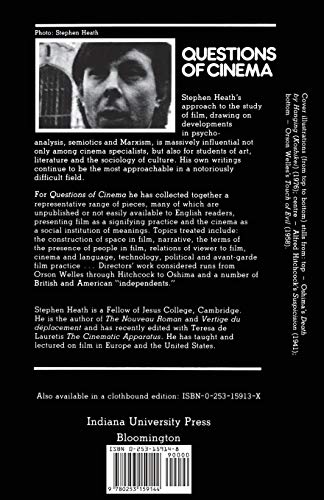 Questions of Cinema (Theories of Representation and Difference)