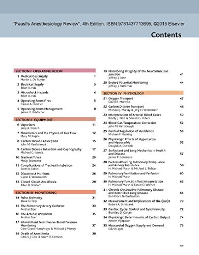 Faust's Anesthesiology Review
