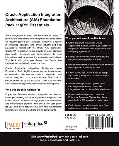 Oracle Application Integration Architecture Aia Foundation Pack 11gr1: Essentials