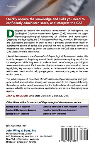 Essentials of CAS Assessment by A. Naglieri, Jack