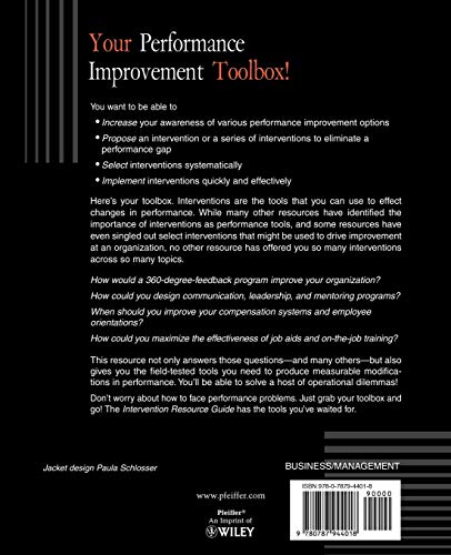 Intervention Resource Guide: 50 Performance Improvement Tools