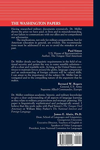 Language Competence: Implications for National Security (The Washington Papers)