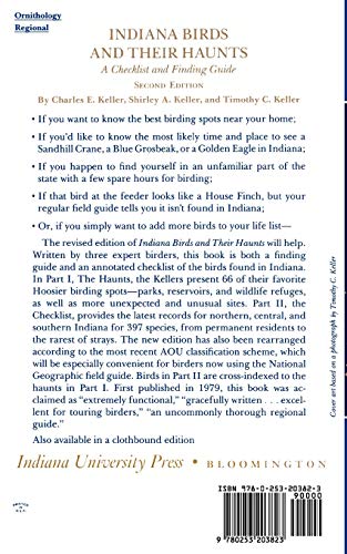 Indiana Birds and Their Haunts, Second Edition, second edition: A Checklist and Finding Guide (Midland Book)