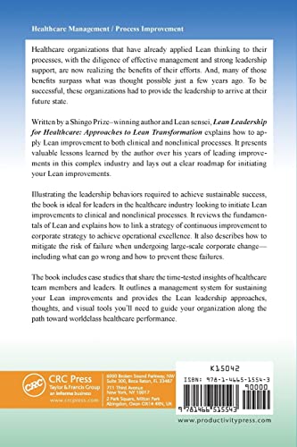 Lean Leadership for Healthcare