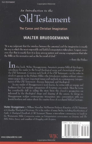 An Introduction to the Old Testament: The Canon and Christian Imagination