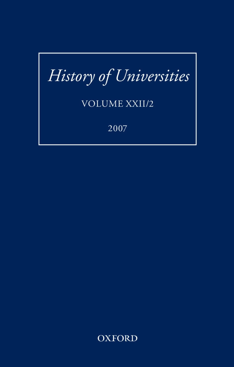 History of Universities: Volume XXII/2 (History of Universities Series)