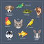 My Sticker Paintings: Pets: 10 Magnificent Paintings (Happy Fox Books) For Kids Ages 6-10 - Dogs, Cats, Birds, Fish, Bunny, and More, with Up to 80 Removable, Reusable Stickers per Design
