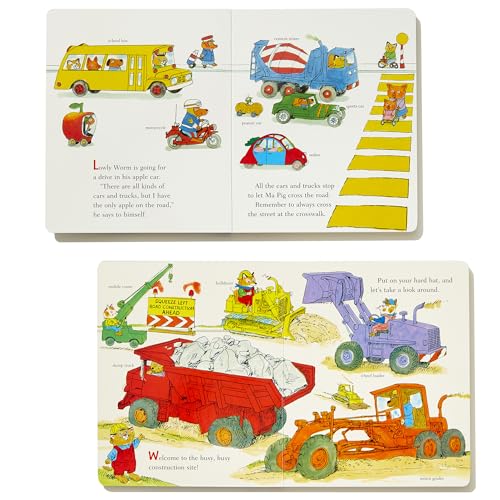 Richard Scarry's Busy Busy Boxed Set: Busy Busy Airport; Busy Busy Cars and Trucks; Busy Busy Construction Site; Busy Busy Farm (Richard Scarry's BUSY BUSY Board Books)