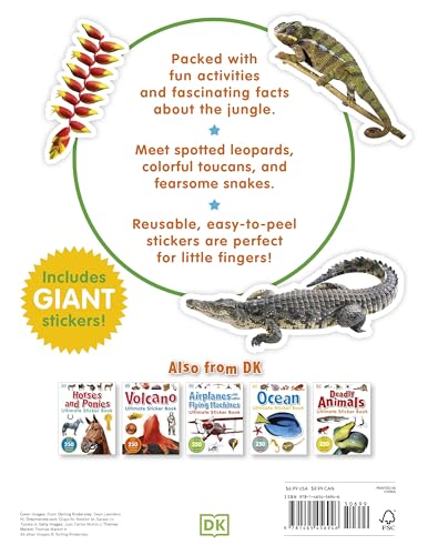 Ultimate Sticker Book: Jungle: More Than 250 Reusable Stickers
