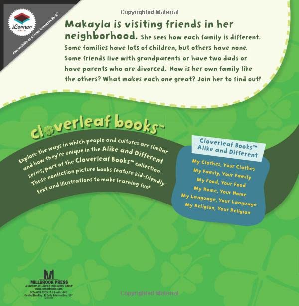 My Family, Your Family (Cloverleaf Books  - Alike and Different)