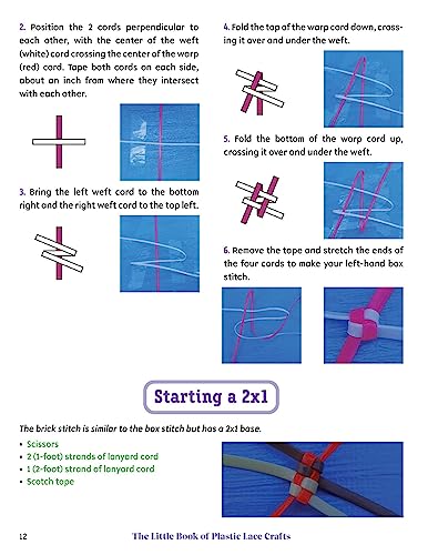 The Little Book of Plastic Lace Crafts: A Step-by-Step Guide to Making Lanyards, Key Chains, Bracelets, and Other Crafts with Boondoggle, Scoubidou, Gimp, and Plastic Lace