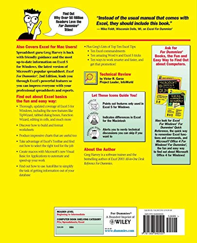 Excel For Dummies, 2nd Edition: 2nd Edition