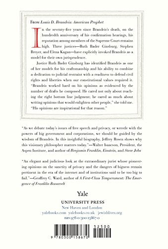 Louis D. Brandeis: American Prophet (Jewish Lives)