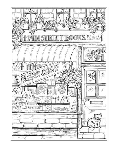 Creative Haven Main Street Coloring Book (Adult Coloring Books: USA)