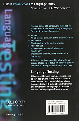 Language Testing (Oxford Introduction to Language Series)
