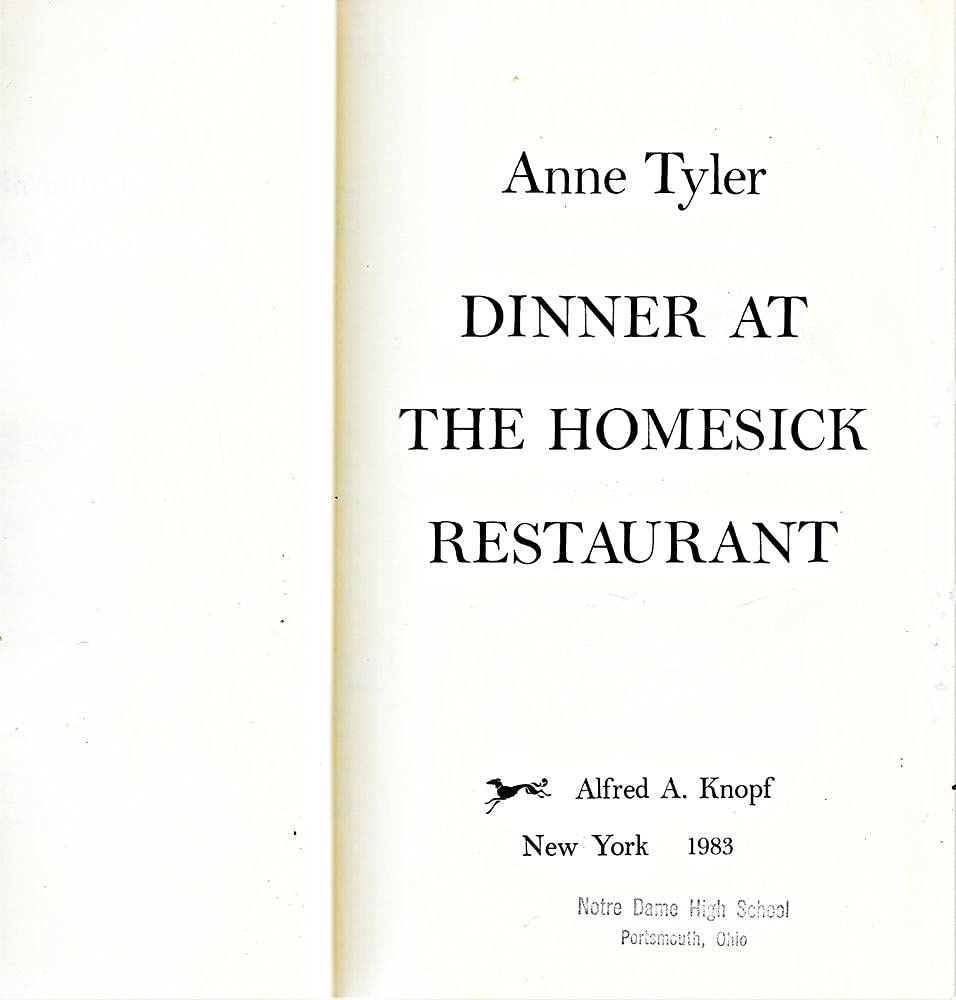 Dinner at the Homesick Restaurant