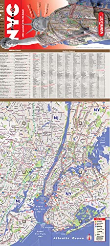 StreetSmart NYC Five Boro Map by VanDam-Laminated pocket city street map w/ attractions in Metro NYC & all 5 boros of NY City: Manhattan, Brooklyn, ... ... new Subway Map - Folded Map 2025 Edition