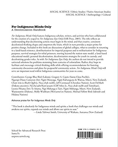 For Indigenous Minds Only: A Decolonization Handbook — back cover