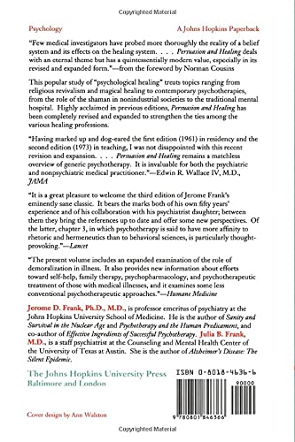 Persuasion and Healing: A Comparative Study of Psychotherapy