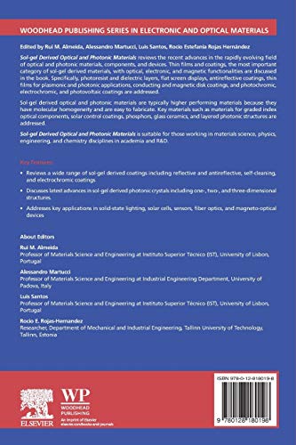 Sol-Gel Derived Optical and Photonic Materials (Woodhead Publishing Series in Electronic and Optical Materials)