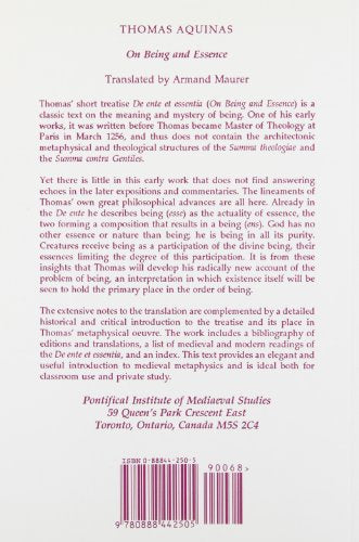 On Being and Essence (Mediaeval Sources in Translation)