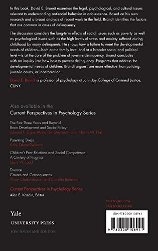 Delinquency, Development, and Social Policy (Current Perspectives in Psychology)