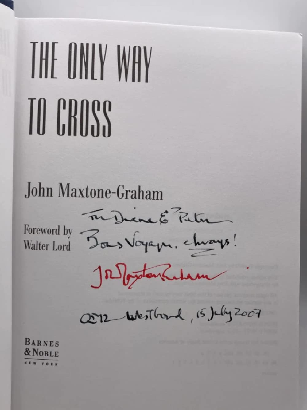 The Only Way to Cross: The Golden Era of the great Atlantic express liners---from the Mauretania to the France and the Queen Elizabeth 2