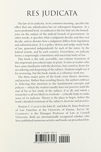 Res Judicata: A Handbook on Its Theory, Doctrine, and Practice