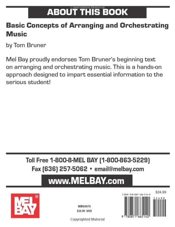 Mel Bay Basic Concepts of Arranging and Orchestrating Music