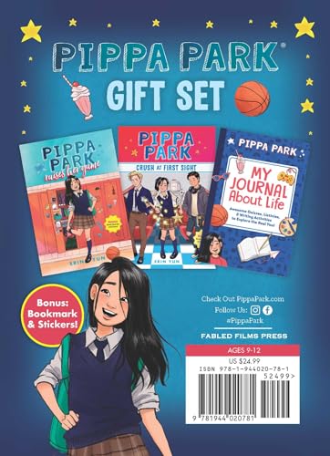 Pippa Park Series Gift Set: Pippa Park Raises Her Game + Pippa Park Crush at First Sight (Chapter Books) + Write-In Journal - Limited Edition — back cover