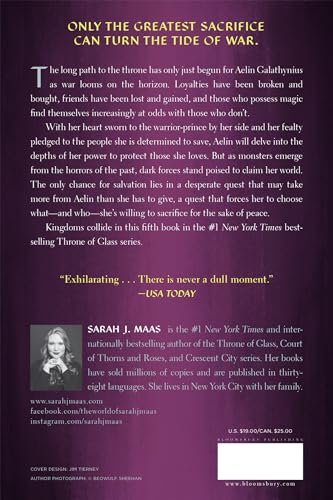 Empire of Storms (Throne of Glass, 5) — back cover