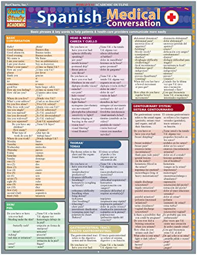 Spanish Medical Conversation QuickStudy Laminated Reference Guide (QuickStudy Academic)