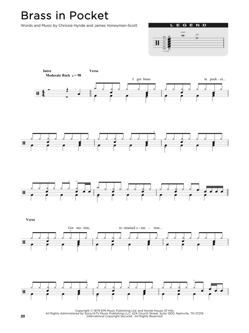 Simple Songs: The Easiest Easy Drum Songbook Ever - Beginners Drum Sheet Music and Rock Beats - 50 Songs with drum kit legend and Lyrics Cues