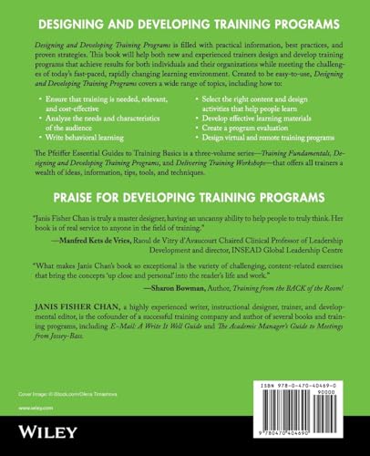 Designing and Developing Training Programs: Pfeiffer Essential Guides to Training Basics (Essential Knowledge Resource (Paperback))