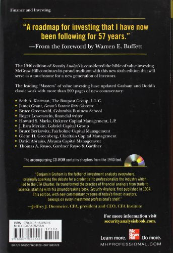 Security Analysis: Sixth Edition, Foreword by Warren Buffett