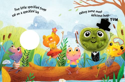 Five Little Speckled Frogs - Children's Interactive Finger Puppet Board Book