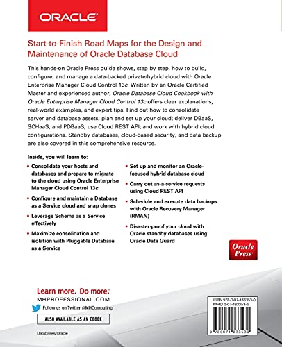 Oracle Database Cloud Cookbook with Oracle Enterprise Manager 13c Cloud Control (Oracle Press)