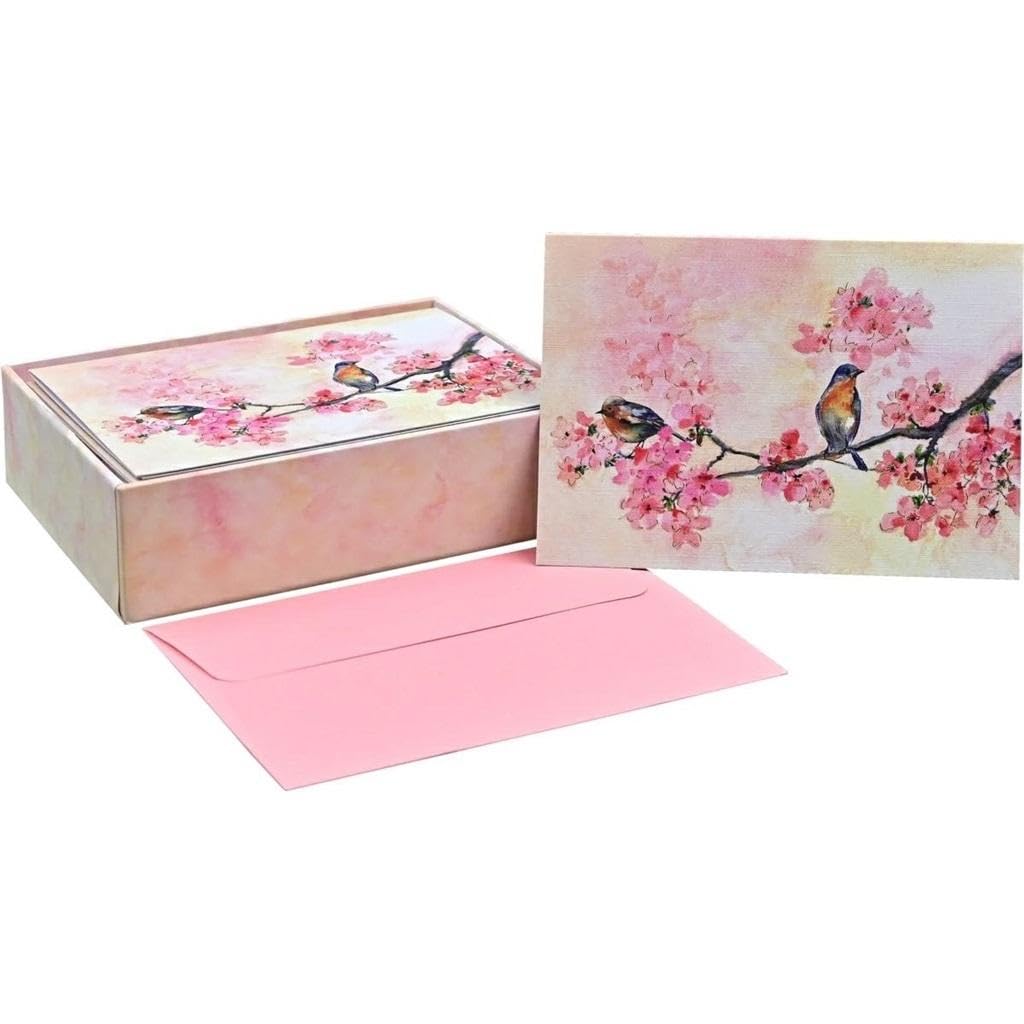 Cherry Blossoms in Spring Note Cards (14 cards, 15 self-sealing envelopes)